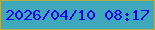 文字の大きさ：4、枠の色：b5ad47、背景の色：3fa8bc、文字の色：0d03f3 無料ブログパーツのブログ時計