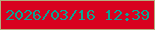 文字の大きさ：5、枠の色：b5ad7f、背景の色：d8011f、文字の色：08a695 無料ブログパーツのブログ時計