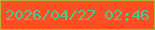 文字の大きさ：2、枠の色：b5ae3b、背景の色：fe4d21、文字の色：4bc792 無料ブログパーツのブログ時計