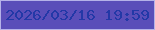 文字の大きさ：5、枠の色：b5b2e8、背景の色：5a4eb9、文字の色：2338a7 無料ブログパーツのブログ時計