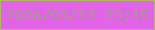 文字の大きさ：3、枠の色：b5b36e、背景の色：e163e7、文字の色：ad968c 無料ブログパーツのブログ時計