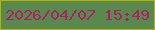文字の大きさ：1、枠の色：b5b403、背景の色：5a894f、文字の色：ab215f 無料ブログパーツのブログ時計