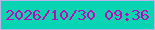 文字の大きさ：1、枠の色：b5b5e8、背景の色：08d4b4、文字の色：bf07b4 無料ブログパーツのブログ時計