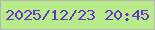 文字の大きさ：4、枠の色：b5b6b2、背景の色：b8ec8b、文字の色：6835c6 無料ブログパーツのブログ時計
