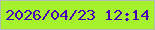 文字の大きさ：1、枠の色：b5bdb1、背景の色：a6f12d、文字の色：4a02b5 無料ブログパーツのブログ時計