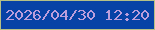 文字の大きさ：3、枠の色：b5c087、背景の色：0743a7、文字の色：bb9edb 無料ブログパーツのブログ時計