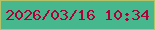 文字の大きさ：4、枠の色：b5c368、背景の色：47b78e、文字の色：ab0237 無料ブログパーツのブログ時計