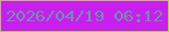 文字の大きさ：3、枠の色：b5c458、背景の色：c81eee、文字の色：7092ac 無料ブログパーツのブログ時計