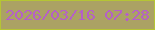 文字の大きさ：1、枠の色：b5c534、背景の色：aba264、文字の色：b560c7 無料ブログパーツのブログ時計