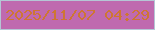 文字の大きさ：4、枠の色：b5c6d5、背景の色：bf6aaf、文字の色：ce7633 無料ブログパーツのブログ時計