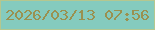 文字の大きさ：2、枠の色：b5c78f、背景の色：85cbbe、文字の色：9a9150 無料ブログパーツのブログ時計