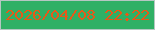 文字の大きさ：5、枠の色：b5c7c2、背景の色：2fb065、文字の色：e85818 無料ブログパーツのブログ時計