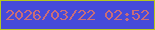 文字の大きさ：4、枠の色：b5c81e、背景の色：464ada、文字の色：c96d78 無料ブログパーツのブログ時計