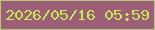 文字の大きさ：3、枠の色：b5c87e、背景の色：9d5e77、文字の色：c7ea54 無料ブログパーツのブログ時計