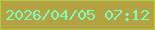 文字の大きさ：2、枠の色：b5c942、背景の色：b3a343、文字の色：7efcc1 無料ブログパーツのブログ時計