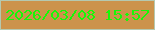 文字の大きさ：3、枠の色：b5c9af、背景の色：cc934b、文字の色：16f907 無料ブログパーツのブログ時計
