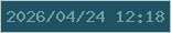 文字の大きさ：4、枠の色：b5ccca、背景の色：215263、文字の色：69a3a3 無料ブログパーツのブログ時計