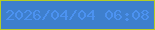 文字の大きさ：2、枠の色：b5cd26、背景の色：3e7fcd、文字の色：4c92f0 無料ブログパーツのブログ時計