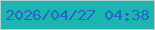 文字の大きさ：5、枠の色：b5cdcb、背景の色：1db4b1、文字の色：1d69c5 無料ブログパーツのブログ時計