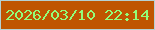 文字の大きさ：5、枠の色：b5d1d4、背景の色：bf5501、文字の色：92fe79 無料ブログパーツのブログ時計