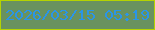 文字の大きさ：3、枠の色：b5d301、背景の色：69925f、文字の色：2a95e8 無料ブログパーツのブログ時計