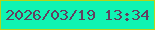 文字の大きさ：2、枠の色：b5d319、背景の色：0ff4b3、文字の色：633f60 無料ブログパーツのブログ時計