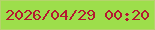 文字の大きさ：3、枠の色：b5d36c、背景の色：9dde4b、文字の色：b41931 無料ブログパーツのブログ時計