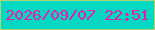 文字の大きさ：5、枠の色：b5d371、背景の色：01d9c2、文字の色：ee1aac 無料ブログパーツのブログ時計