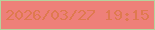 文字の大きさ：3、枠の色：b5d39d、背景の色：ee8079、文字の色：df794f 無料ブログパーツのブログ時計