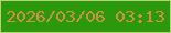 文字の大きさ：2、枠の色：b5d474、背景の色：2c980b、文字の色：d29043 無料ブログパーツのブログ時計