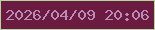 文字の大きさ：5、枠の色：b5d59f、背景の色：6b1b40、文字の色：b98bb6 無料ブログパーツのブログ時計