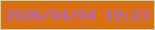 文字の大きさ：1、枠の色：b5d5c5、背景の色：da6f0f、文字の色：9e62fc 無料ブログパーツのブログ時計