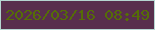 文字の大きさ：5、枠の色：b5d6d1、背景の色：582f4d、文字の色：556d06 無料ブログパーツのブログ時計