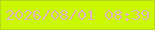 文字の大きさ：3、枠の色：b5d71e、背景の色：caf801、文字の色：e0b4b8 無料ブログパーツのブログ時計