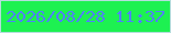 文字の大きさ：3、枠の色：b5dddc、背景の色：1df151、文字の色：5080fc 無料ブログパーツのブログ時計