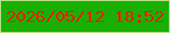 文字の大きさ：4、枠の色：b5df84、背景の色：1aaf04、文字の色：fd1b06 無料ブログパーツのブログ時計