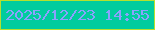 文字の大きさ：1、枠の色：b5e02e、背景の色：01cc9e、文字の色：8ca1fd 無料ブログパーツのブログ時計