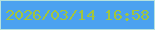 文字の大きさ：3、枠の色：b5e2df、背景の色：4ba2f0、文字の色：a2c53e 無料ブログパーツのブログ時計
