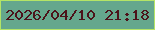 文字の大きさ：4、枠の色：b5e466、背景の色：65a78d、文字の色：4c121a 無料ブログパーツのブログ時計