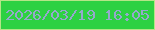 文字の大きさ：1、枠の色：b5e587、背景の色：2dd142、文字の色：95a8cc 無料ブログパーツのブログ時計