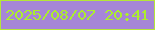 文字の大きさ：2、枠の色：b5e639、背景の色：a686d7、文字の色：acee2d 無料ブログパーツのブログ時計