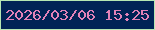 文字の大きさ：1、枠の色：b5e7b3、背景の色：002356、文字の色：e282b8 無料ブログパーツのブログ時計