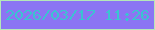 文字の大きさ：4、枠の色：b5e8b8、背景の色：8b75f3、文字の色：3bc3d1 無料ブログパーツのブログ時計