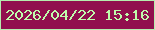 文字の大きさ：5、枠の色：b5edae、背景の色：910f4e、文字の色：bffdac 無料ブログパーツのブログ時計
