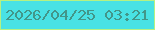 文字の大きさ：1、枠の色：b5f182、背景の色：49e2e4、文字の色：429689 無料ブログパーツのブログ時計