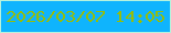 文字の大きさ：3、枠の色：b5f2dd、背景の色：0fb4fd、文字の色：96bd09 無料ブログパーツのブログ時計