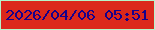 文字の大きさ：4、枠の色：b5f4ca、背景の色：dc281c、文字の色：17008a 無料ブログパーツのブログ時計