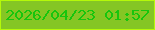文字の大きさ：3、枠の色：b5f909、背景の色：85c624、文字の色：17c50d 無料ブログパーツのブログ時計