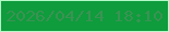 文字の大きさ：5、枠の色：b5f9c7、背景の色：0e9c3d、文字の色：3b9352 無料ブログパーツのブログ時計