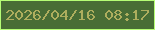 文字の大きさ：3、枠の色：b5fd75、背景の色：486d35、文字の色：aeae5e 無料ブログパーツのブログ時計